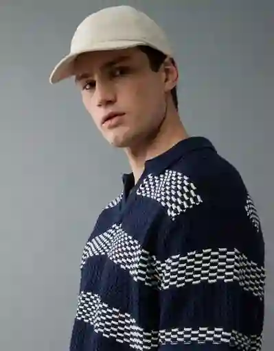 Suéter Hombre Tejido Azul Talla: LARGE 2027410 American Eagle