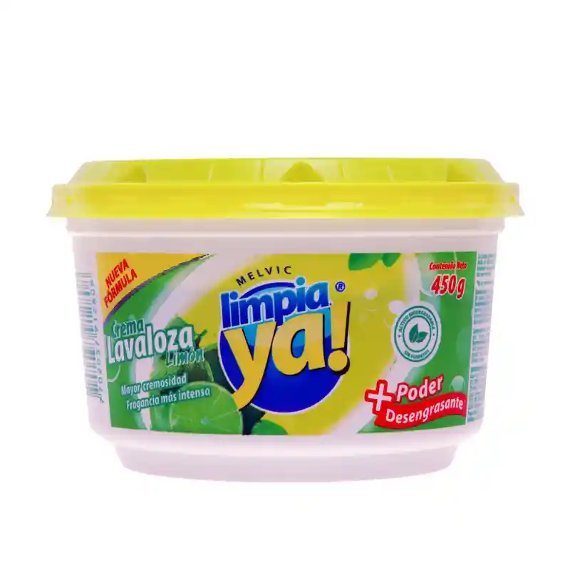 Limpia Ya Detergente Lavavajillas con Limón en Crema