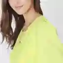 Blusa Cuello Redondo Manga Corta Verde Talla S 728546