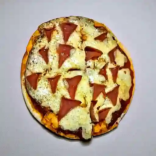 Pizza Jamón y Queso Personal.