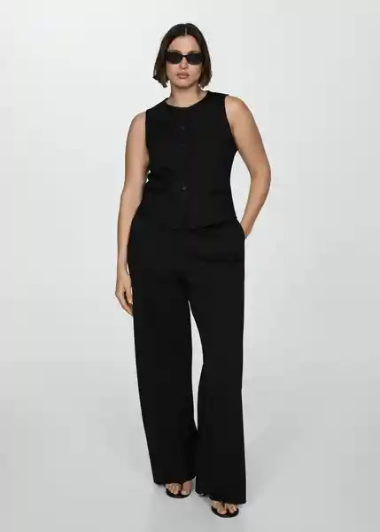 Pantalón Roma Negro Talla S Mujer Mango