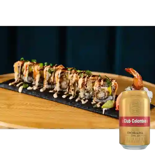 Combo Samurai + Cerveza Club Colombia Dorada Lta 330ml