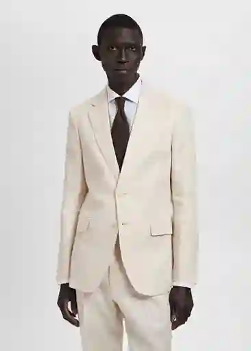 Blazer Americana Amalfi Crudo Talla 56 Hombre Mango