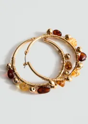 Pendientes Justina Oro Talla 99 Mujer Mango