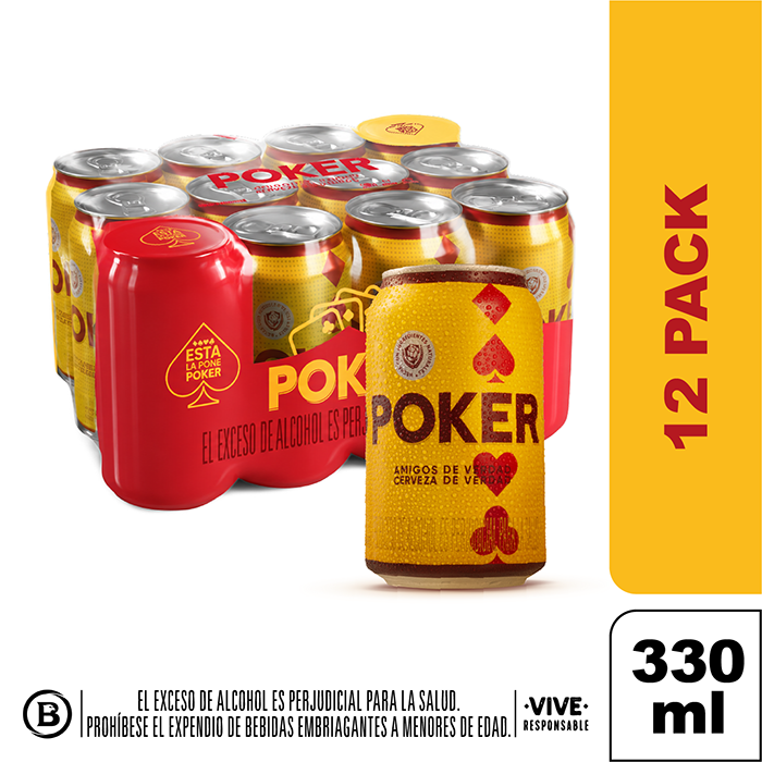 Poker Cerveza 330 mL x 12 Und