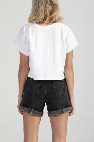 ONeill Camiseta Crop Top Cube Femenino Blanco Talla M