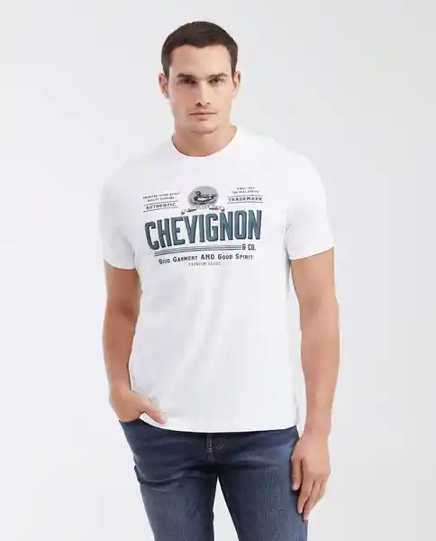 Camiseta Spirit Masculino Blanco 0 Claro Talla L Chevignon