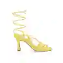 Sandalias Tacón Olivina Amarillo Talla 36