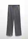 Pantalón Sati Gris Talla XS Mujer Mango