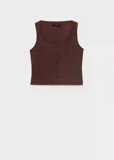 Top Evans Chocolate Talla M Mujer Mango