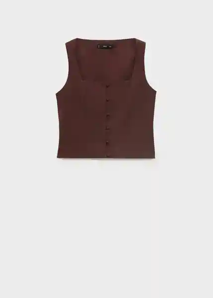 Top Evans Chocolate Talla M Mujer Mango