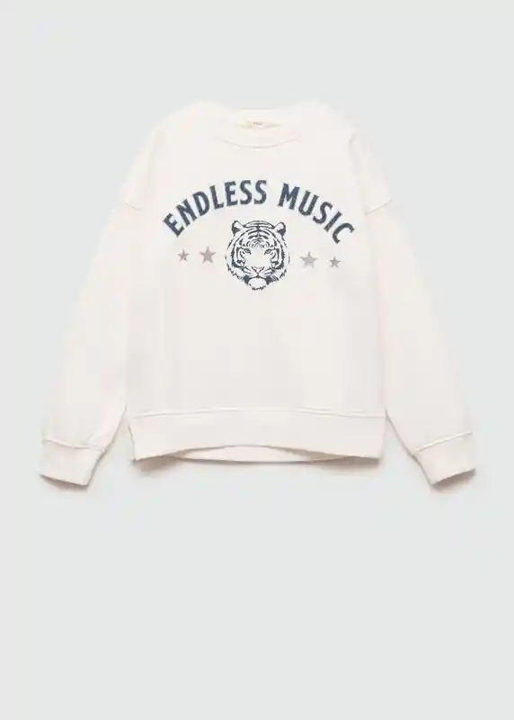 Sudadera Music Off White Talla 10 Niñas Mango