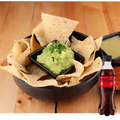Combo Totopos c/ Guacamole +Cocacola S/az 400ml