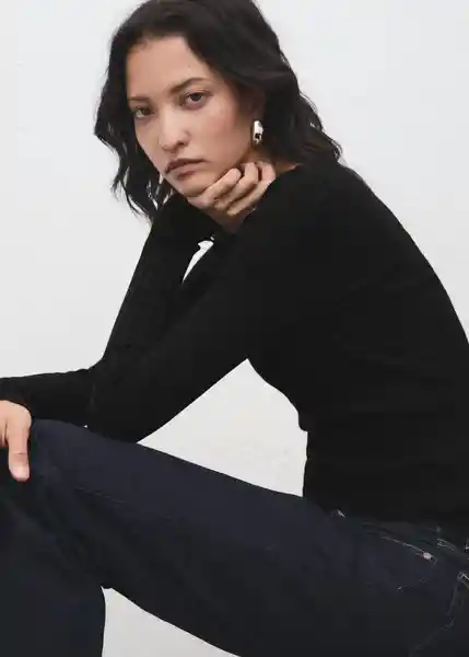 Jersey Flurry Negro Talla L Mujer Mango