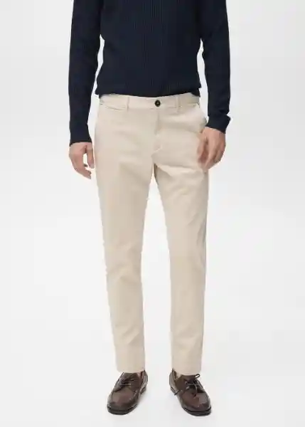 Pantalón Prato Crudo Talla 42 Hombre Mango