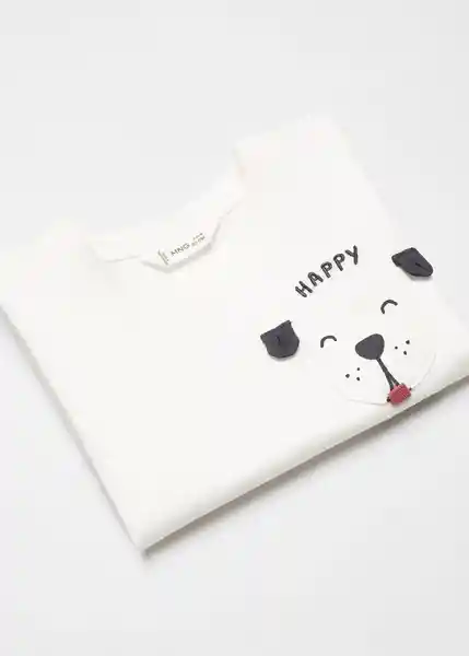 Camiseta Puppy Niños Off White Talla 69 Mango