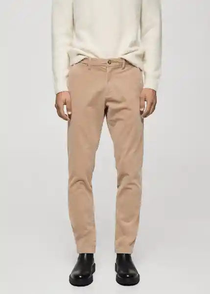 Pantalón Berdam Beige Talla 40 Hombre Mango