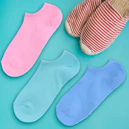 Medias Para Mujer Color Azul Rosa Verde Miniso