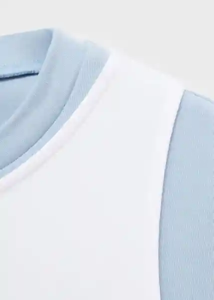 Camiseta Coren Celeste Talla M Mujer Mango