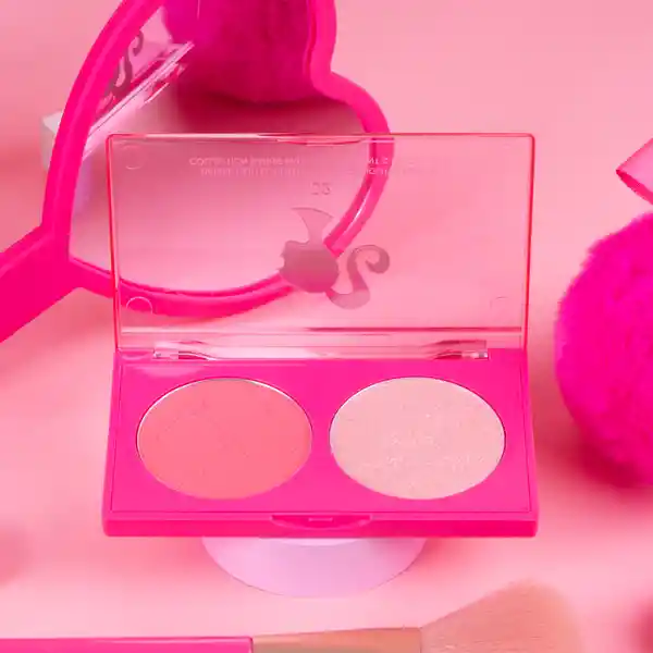 Paleta de Rubor e Iluminador 02 Barbie Miniso