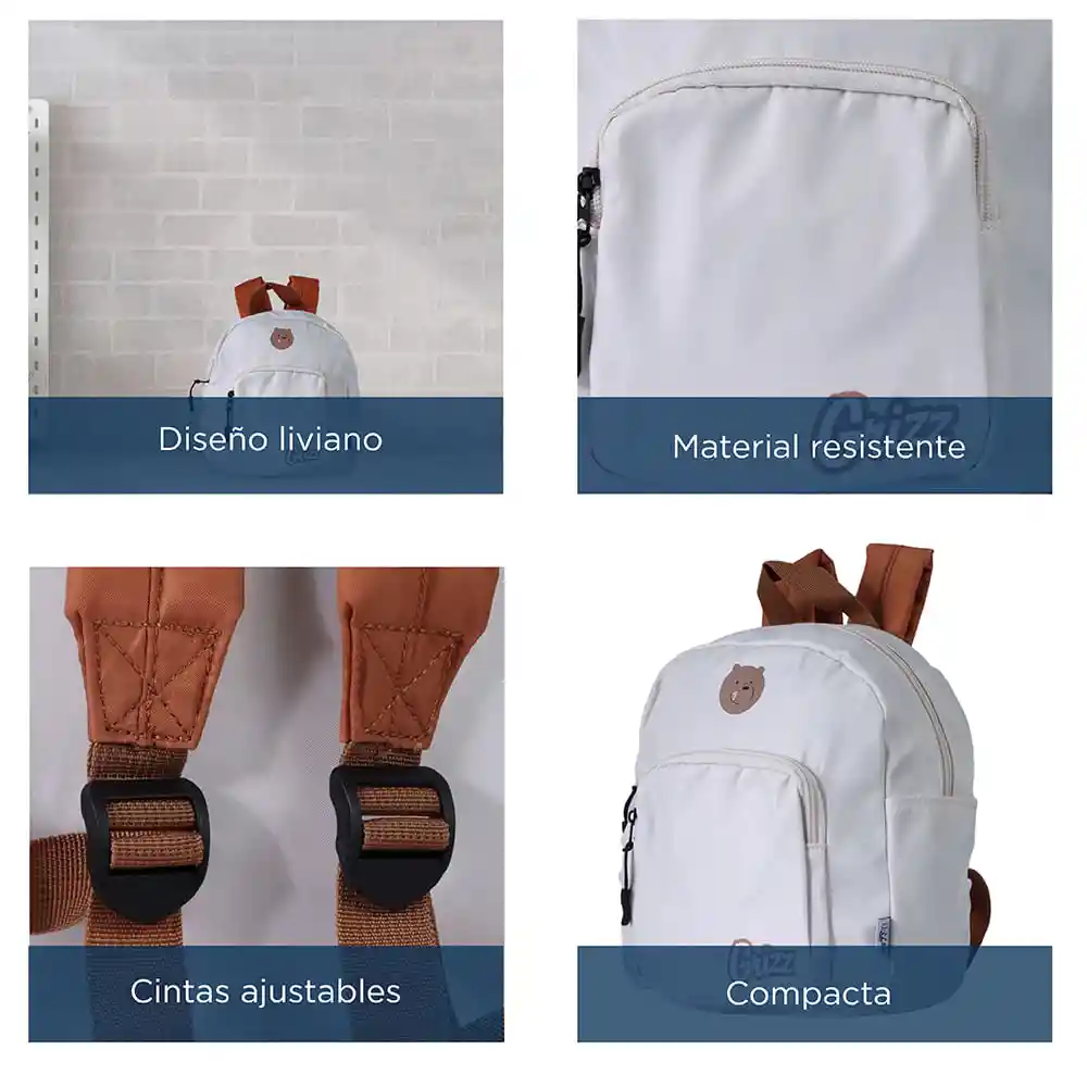 Morral Grizz we Bare Bears Beige Miniso