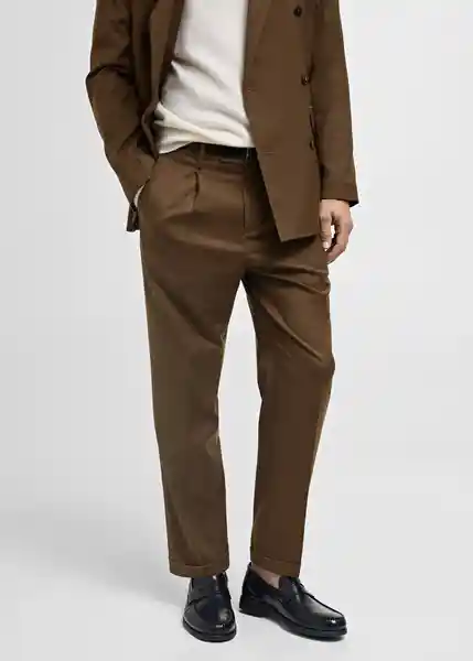 Pantalón Boston-i Marron Talla 40 Hombre Mango