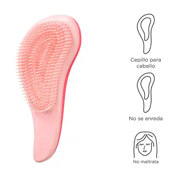 Cepillo Para el Cabello Bicolor Suave Rosa Miniso