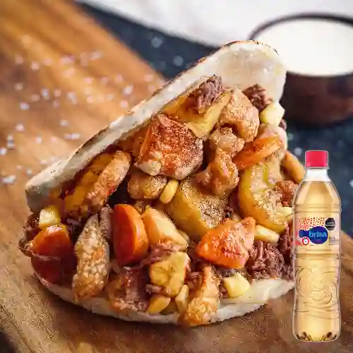 Combo Arepa Paisa + Brisa Saborizada Manzana 600ML