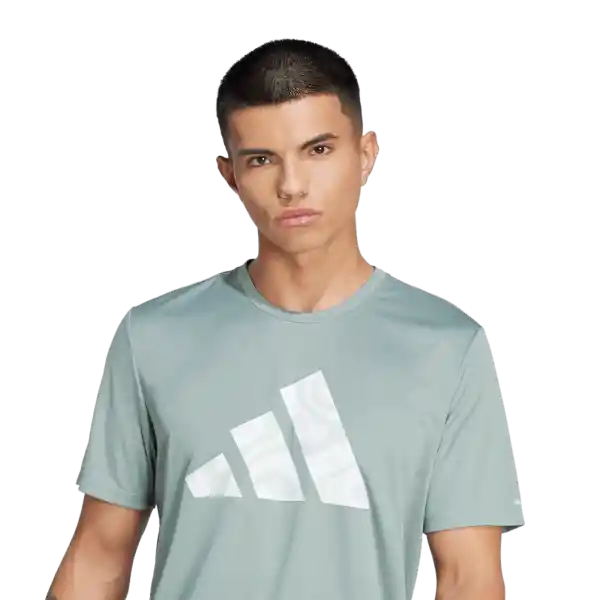 Adidas Camiseta Manga Corta Run it Bl Tee M Hombre Verde Talla L