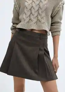 Falda Grunge Gris Talla L Mujer Mango