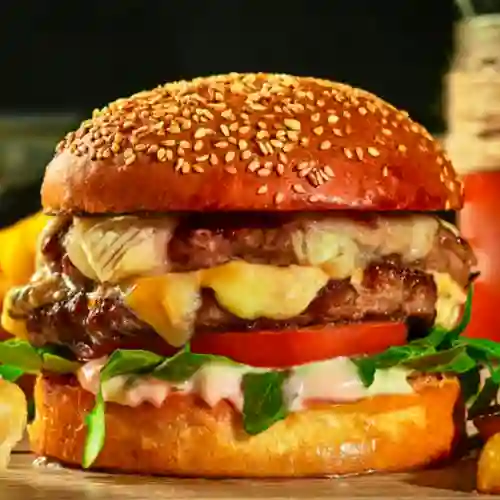 Combo Doble Carne Burger + Gaseosa 400 ml