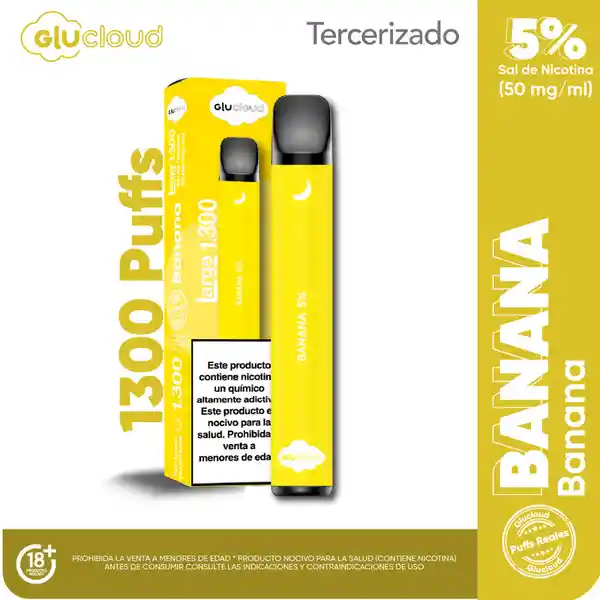 Glucloud Vape Banana Large / 1300 Puffs