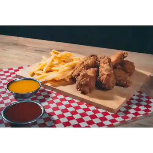 6 Alas + Papas + Gaseosa Postobon 250 ml