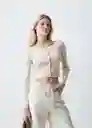 Tejido Mujer Crudo Vainilla Claro Talla M 483G055 Naf Naf