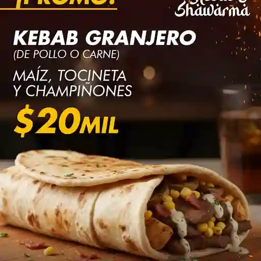Kebab granjero de carne promo