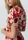 Vestido Lenni Mujer Rojo Pompeya Oscuro Talla M 572G344 Naf Naf