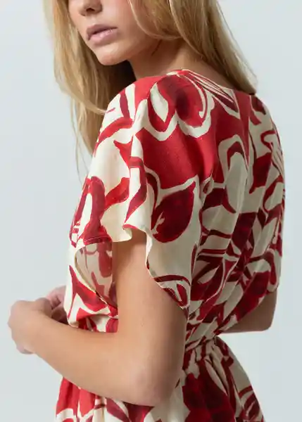 Vestido Lenni Mujer Rojo Pompeya Oscuro Talla M 572G344 Naf Naf