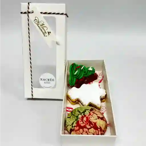 Caja de alfajor, galleta y brownie