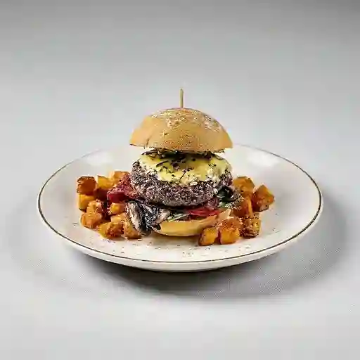 Hamburguesa Fungi y Roqueford
