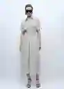 Vestido Adela Offwhite Talla M Mujer Mango