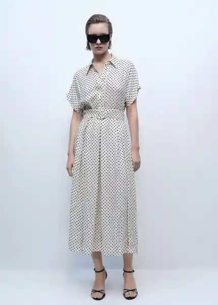 Vestido Adela Offwhite Talla M Mujer Mango