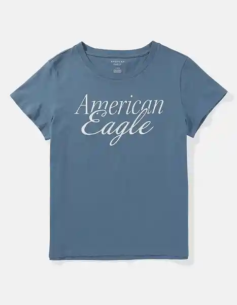 Camiseta Mujer Azul Talla Medium American Eagle 03009462