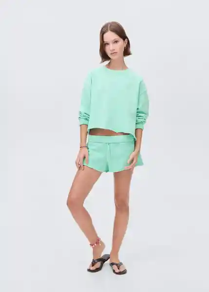 Short Fluorp Verde Talla 22 Teen Niñas Mango
