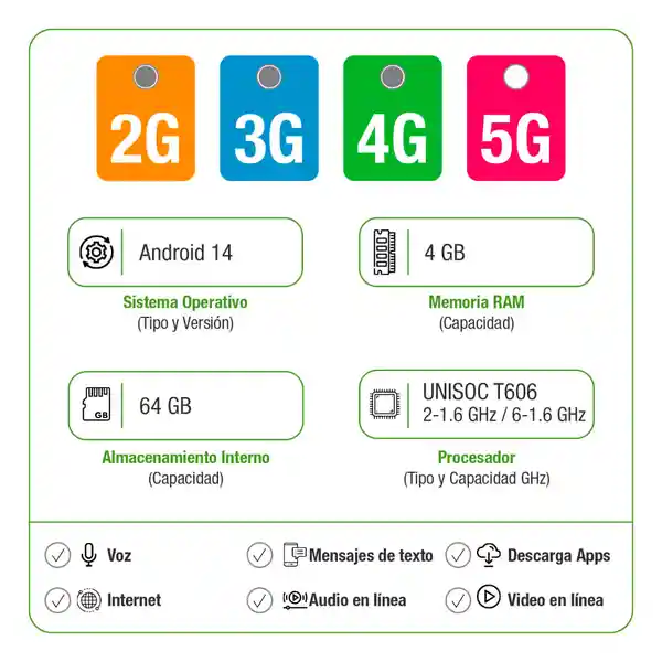 Motorola Celular Moto G04S 64Gb Verde Aurora 6.6