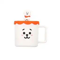 Bt21 Taza Cerámica Con Tapa de Silicona Rj Colección 425 mL