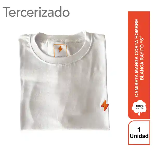 Rayito Camiseta Hombre Blanca S