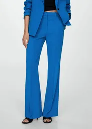 Pantalón Iguana Azul Talla 40 Mujer Mango