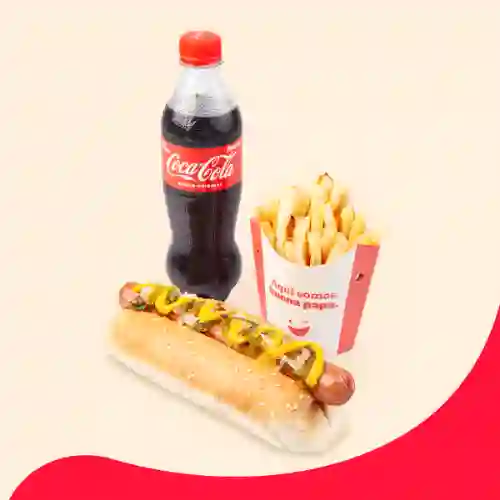 Perro Americano + Francesas + Coca Cola