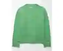 Suéter Tejido de Mujer Verde Talla Large American Eagle