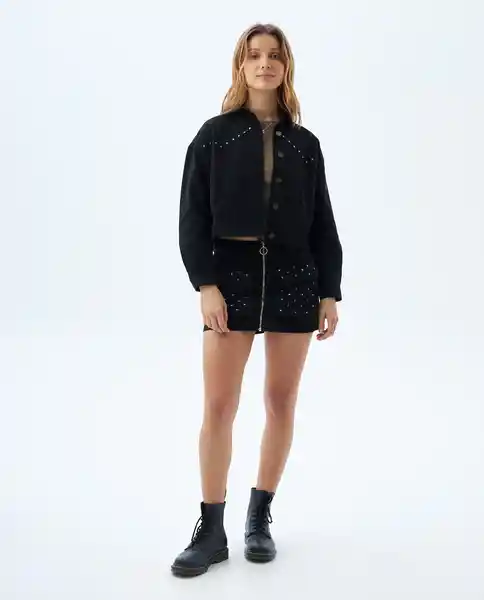 Buzo Mujer Negro Talla L 629f003 Americanino